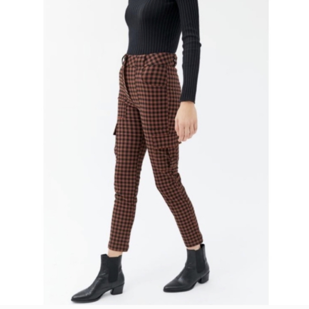 URBAN OUTFITTERS‎ Brown & Black Checked Pants Size 4